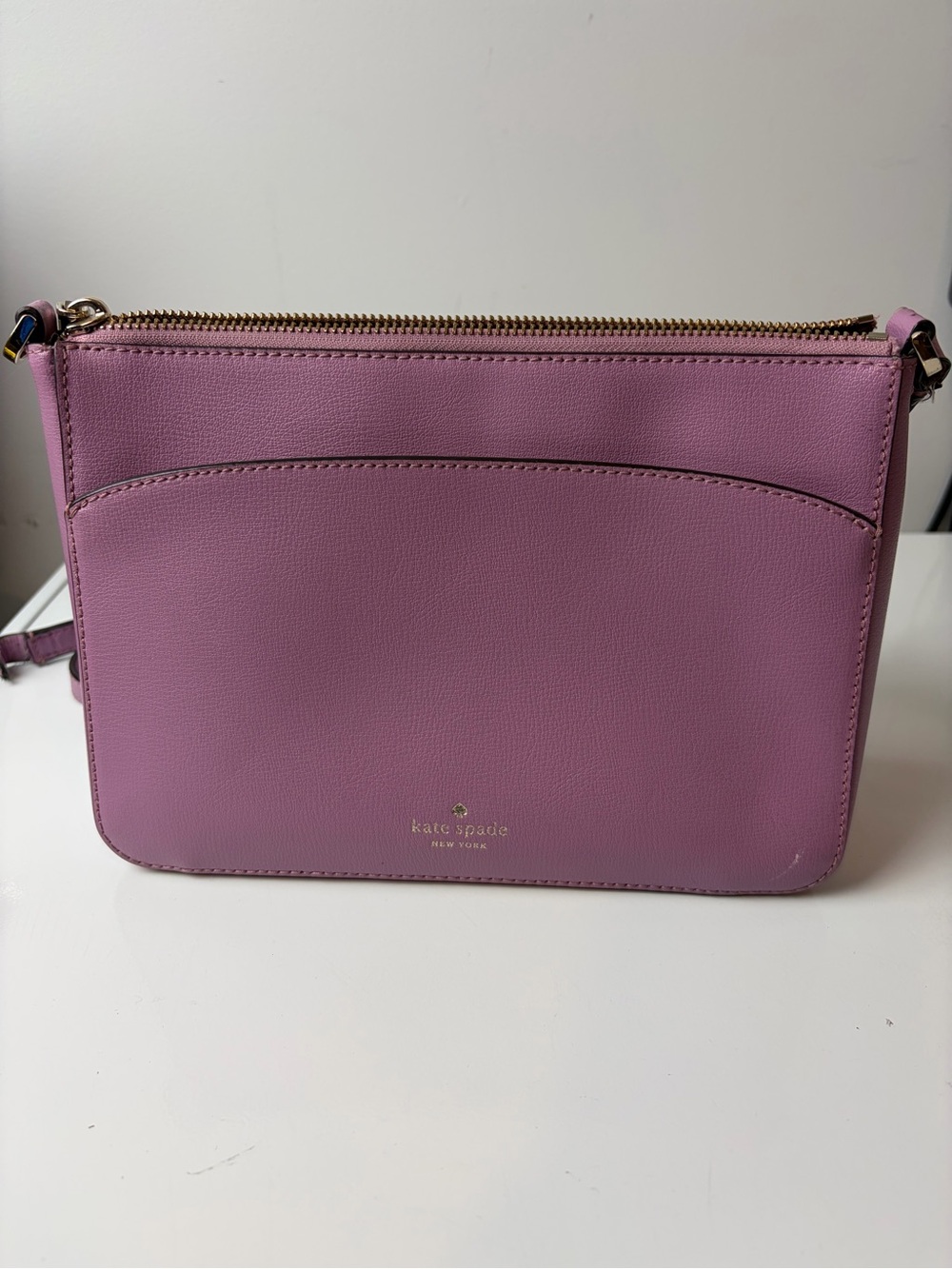 kate spade Lavender Pink Leather Crossbody Bag with Gold Hardware